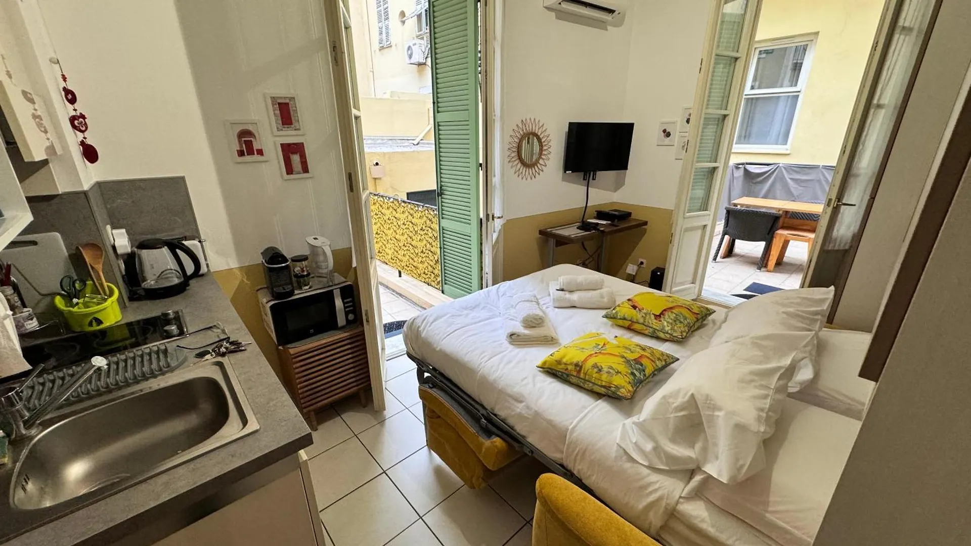 Grimaldi Central Ac 2 Terraces Wifi 5Mins Sea Nice Lejlighed